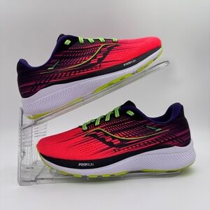 Women's Size 7 Saucony Guide 14 Running Shoes ViZiPRO - Coral Fade to Black